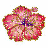 gold glitter hibiscus
