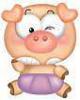 cartoon girl pig