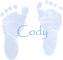 cody blue footprints