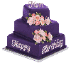 Floral Rose Cake - Mom, Happy Birthday