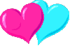 Pink Blue Hearts