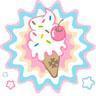 cute ice cream=kawaii ice cream
