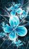glitter blue flowers