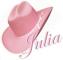 Pink Cowgirl Hat - name Julia