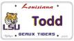 LSU License Plate - Todd