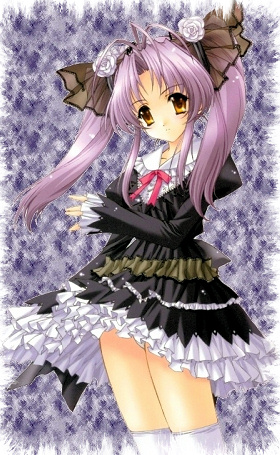 purple anime girl