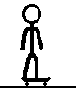Skateboarding Stick Figure