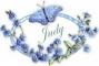 Oval Ribbon with Butterfly - Judy