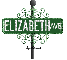 green street sign elizabeth AVE