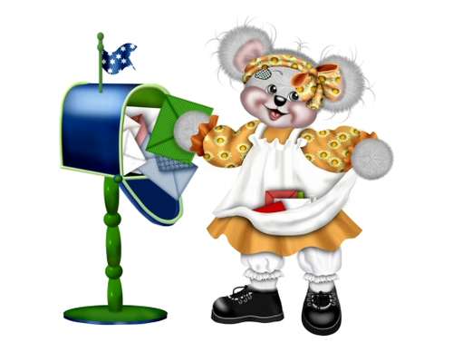 CREDDY GIRL BEAR GETTING MAIL