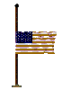 American Flag at half staff