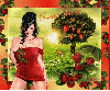 Woman with strawberry
