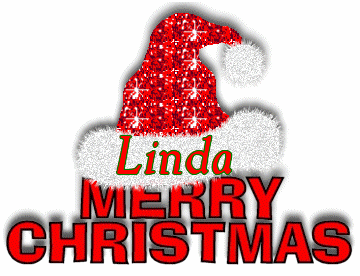 Merry Christmas Santa Hat - Linda