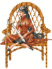 Wicker chair with wife