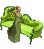 Woman on sofa