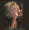 glittered rainbow fairy
