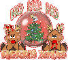 Santa Snow Globe & Rudolph