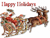 santa sleigh happy holidays