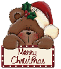 cute merry christmas bear