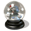 snowman trapped in a snowglobe
