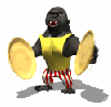 gorilla and cymbals