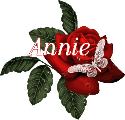 Butterfly Red Rose - Annie