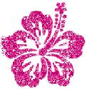 glitter hibiscus flower