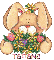 Easter Bunny with Flowers - Tatiana