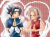sakura & sasuke in a shakra hart?