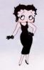 Betty Boop have sexy black dress on