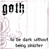 goth being dark without being sinister