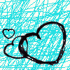 blue crayon drawin hearts