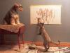 Painting cat with dog