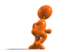 orange walking guy