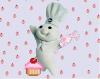 Pillsbury Dough Boy With Icing and Cupcakes