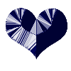 dark blue metal heart