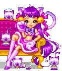 purple girl kitty