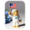 navy bear w/ flag