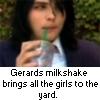 His milkshake