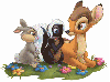 Bambi and Friends with Glitter