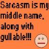 sarcasm is my middle name