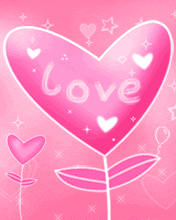 pink heart flower