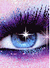 Purple Eye With Glitter