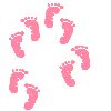 girl foot prints
