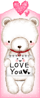 WHITE  LOVE YOU BEAR