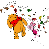 Disney - Pooh Bear & Piglet Leaves Blowing