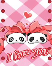 cute kawaii i love you tare panda