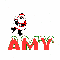 santa skating on Amy