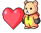 bear next to heart