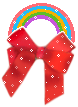 cute kawaii ribbon rainbow